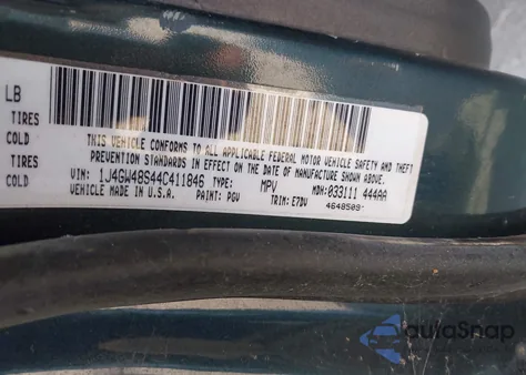 2004 Jeep Grand Cherokee Laredo from USA, damaged, VIN 1J4GW48S44C411846